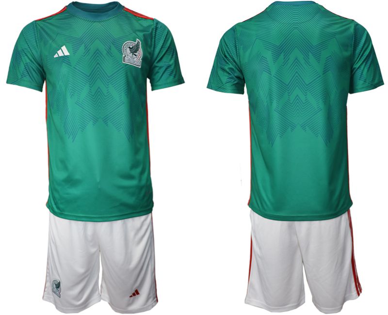 Men 2022 World Cup National Team Mexico home green blank Soccer Jersey